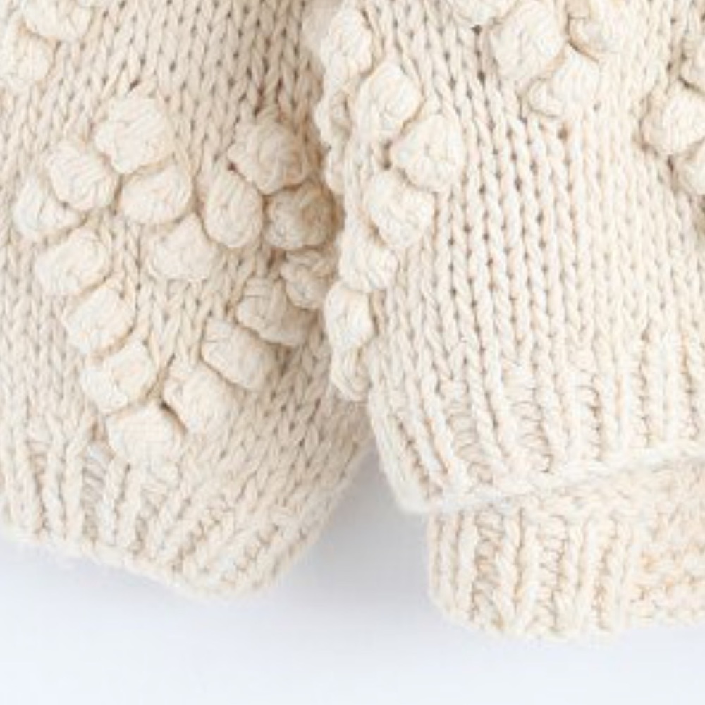 LAST ONE!! Puff Knitted Cardigan Light Apricot - Picture 8 of 8